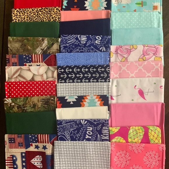 Other - Huge Lot Of 30 Cotton Fabric Fat Quarters for Quilting Patterns & Color may vary